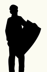 Vector drawing. The plan is in the hands of the builder