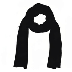 Black Scarf Silhouette for Winter Fashion

