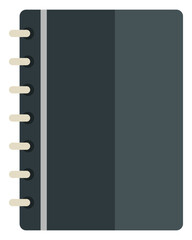 Spiral notebook icon isolated on white background.