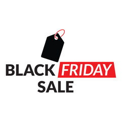 Black Friday logo for advertising icon discount tag, level, vector logo template.