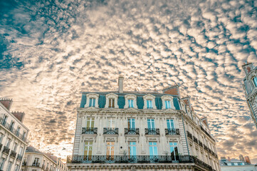 A beautiful historic tenement house in the city center of Nantes, France.