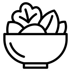 a bowl of vegetable salad Icon