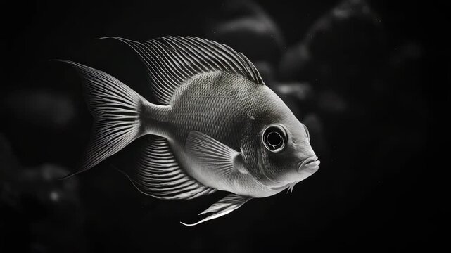 Underwater creature, angler fish, aquarium scene, marine life, ocean, sea fish, illuminated by lighting fixture