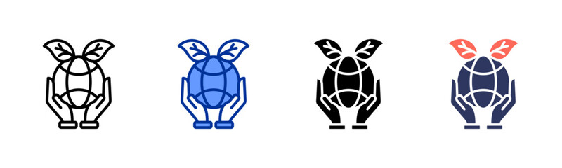 Earth Protection icon sheet multiple style collection