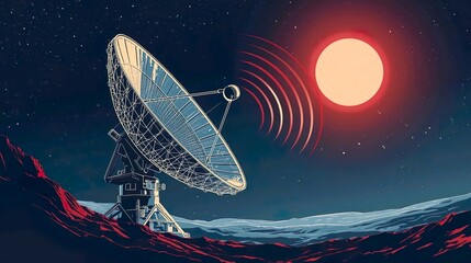 Satellite dish and Electromagnetic Waves