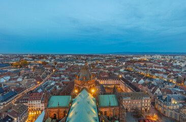 Aerial view of Strasbourg France