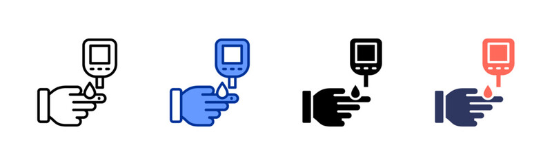 Glucose Meter icon sheet multiple style collection © RanuKumbolo.lab