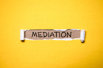 Mediation written under torn paper