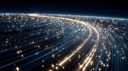 Abstract Light Trails: A Dynamic Visualization of Data Flow and Connectivity