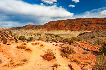 Arches National Park, USA -  a wonderland with its red-rock formations,  stone arches, giant rocks, pinnacles and trails