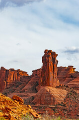 Arches National Park, USA -  a wonderland with its red-rock formations,  stone arches, giant rocks, pinnacles and trails