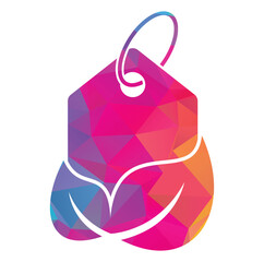 Leaf price tag logo design vector template. ECO and Price Tag Logo illustration.