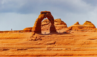 Arches National Park, USA -  a wonderland with its red-rock formations,  stone arches, giant rocks, pinnacles and trails