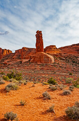 Arches National Park, USA -  a wonderland with its red-rock formations,  stone arches, giant rocks, pinnacles and trails