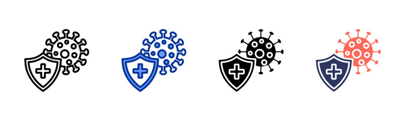 Immune System Boost icon sheet multiple style collection