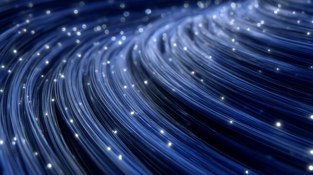 Futuristic fiber optic network cables abstract background for data communication