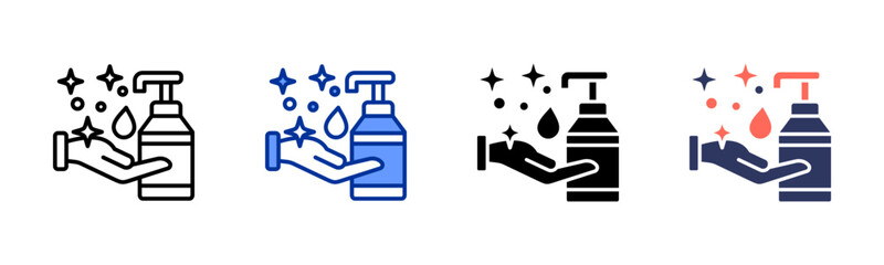 Sanitation And Cleanliness icon sheet multiple style collection