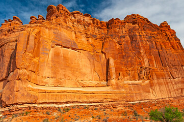 Arches National Park, USA -  a wonderland with its red-rock formations,  stone arches, giant rocks, pinnacles and trails