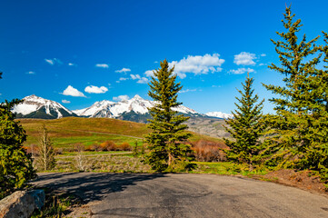 Ridgway State Park in Colorado. Nestled at the foot of the stunning San Juan Mountains, Ridgway State Park in Colorado considered 'Switzerland of America'.