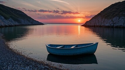 Silent Waters Under a Burning Sky