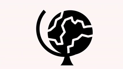 globe animation video motion move and rotate - Powered by Adobe