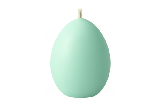 Green egg ornament with transparent background