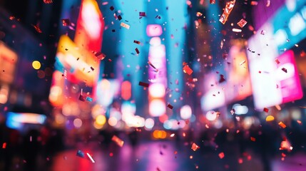 New Year's Eve Celebration with Confetti