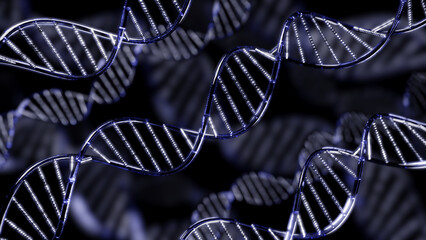 3d rendered image of abstract conceptual DNA molecules