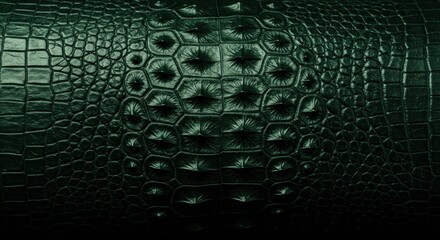 Closeup of textured green reptile skin