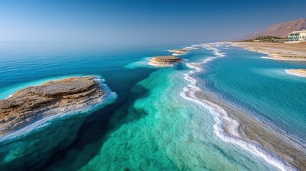 Fototapeta premium Surreal Landscape of the Salt Formations in the Dead Sea Region