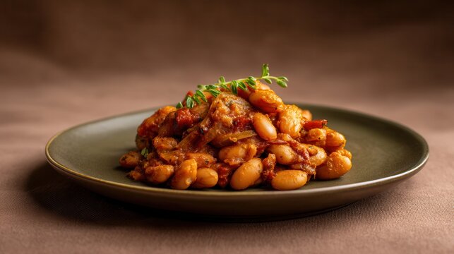 Serbian Culinary Tradition Unfolds as Prebranac Simmers, Revealing Caramelized Onions and Paprika's Warm Embrace