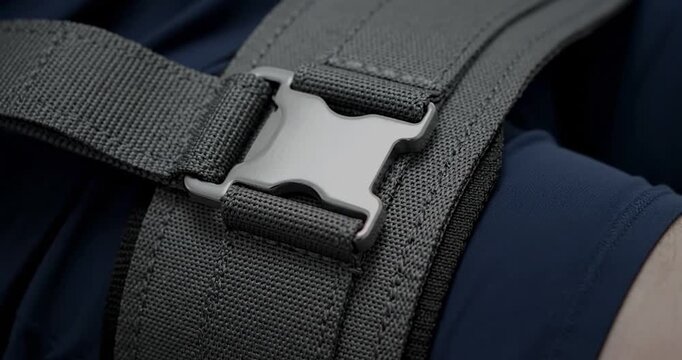 Close-up of Lumbar Traction Table Safety Strap Mechanism