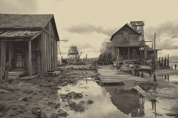 old abandoned farm house