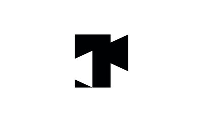 a graphic image with the initials B P cabinet, on a white background. vector graphic base.