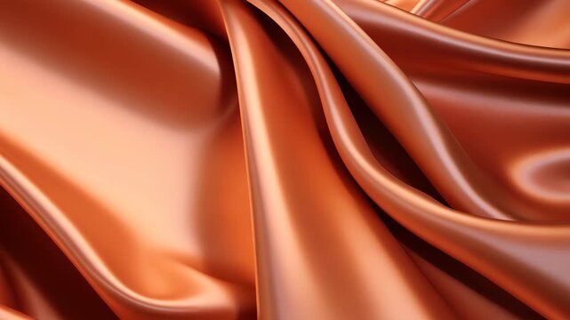 Copper Fabric: A close-up view unveils a luxurious copper fabric, its silky texture and rich color shimmering with an elegant allure.