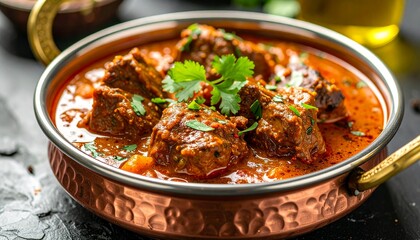 Fototapeta premium Rogan Josh Perfection. Traditional Indian Food