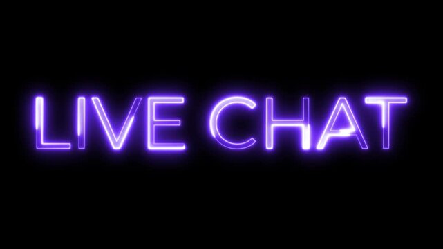Neon Text Animation &ndash; Live Chat Interaction Theme