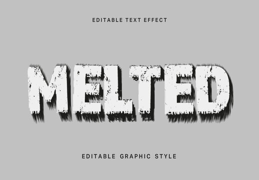 Black And White Melting Grunge Text Effect Distorted Dripping Font