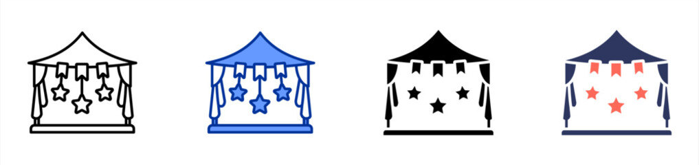 Event Decoration icon set multiple style collection