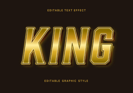 Golden Regal Gold Text Effect Bold Luxury 3D Font
