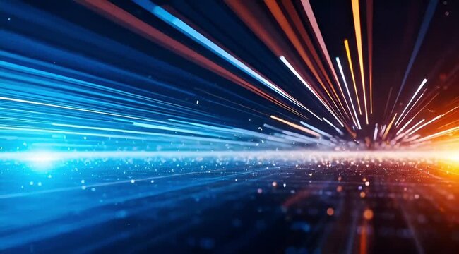 4k Digital Data Flow and Network Connection Background