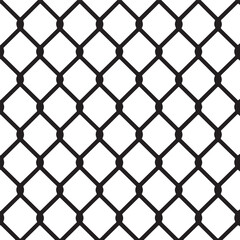 Naklejka premium Chain Link Fence Vector silhouette