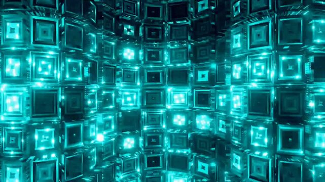 abstract blue background with binary code