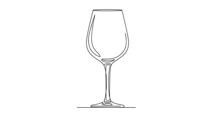 Illustration of a champagne flute glass with a thin stem design