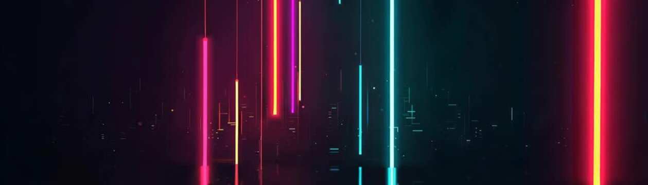 Abstract colorful bright digital wave line pattern background design illustration