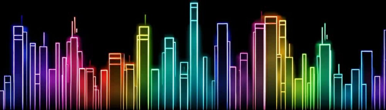 Colorful abstract vector background with light wave lines for digital music spectrum chart design