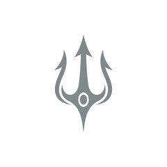 Trident simple flat logo vector