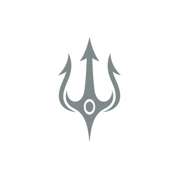 Trident simple flat logo vector