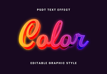 Colorful Script Gradient Text Effect