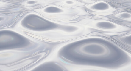 Abstract 3D liquid glass surface dynamic organic ripples rainbow light